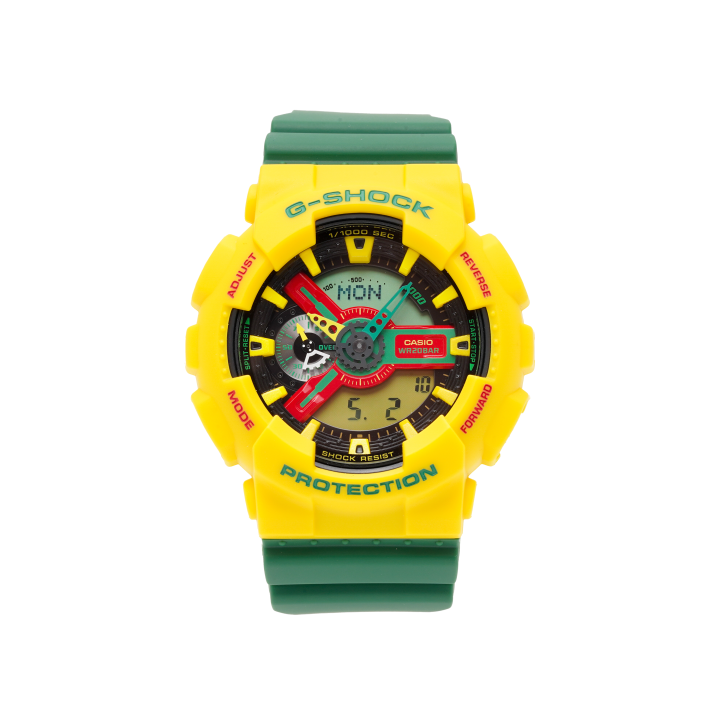 CASIO CASIO Women's Liquid Crystal/Analog Dual Display Series Yellow Watch GA-110RF-9A