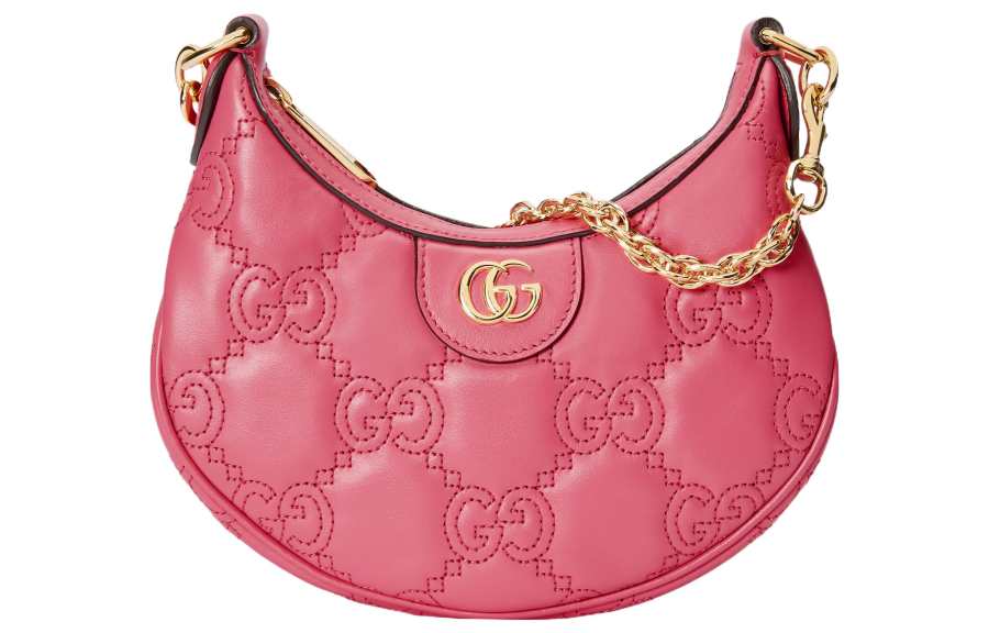GUCCI GG Matelassé Leather Shoulder Bag Crescent Bag Shoulder Bag, Crossbody Bag Women's