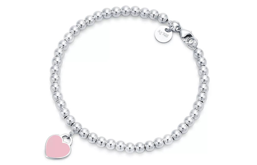 TIFFANY & CO. 925 Sterling Silver Enamel Bracelets Women's Pink