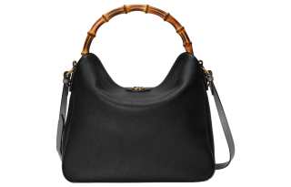 GUCCI Diana Leather Crossbody Bag, Shoulder Bag Large Women's Black