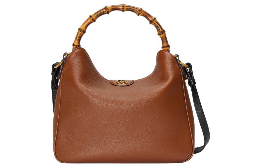 GUCCI Diana Leather Portable Crossbody Bag, Shoulder Bag Medium Women's Brown