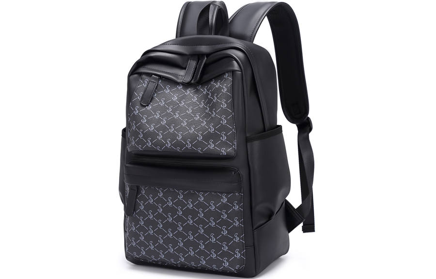 Slazenger Slazenger Soft Leather Backpack Regular Unisex Pattern Black