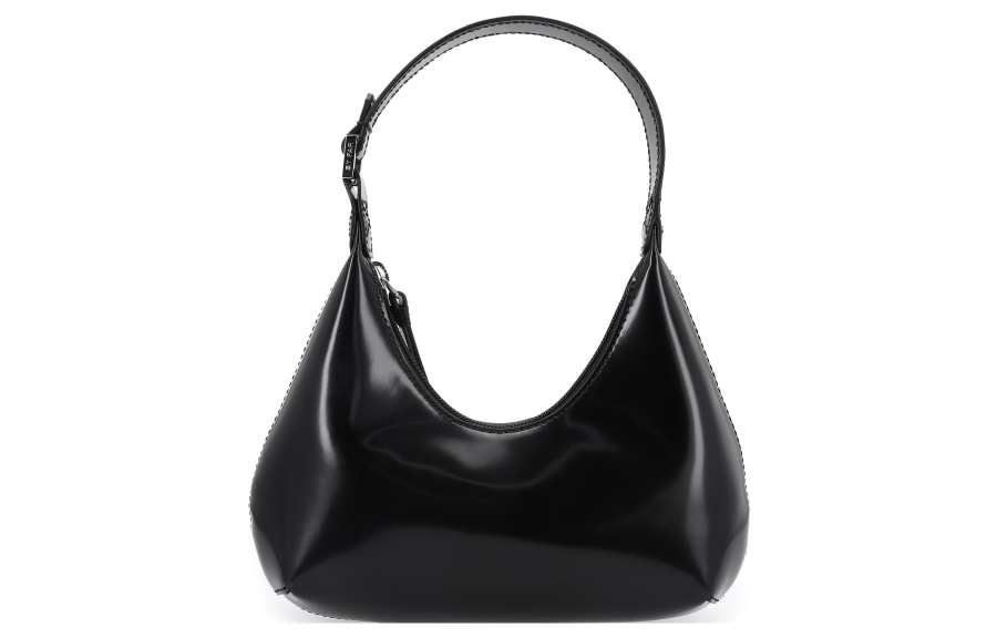 By Far Amber Leather Hobo Bag, Handbag, Shoulder Bag Women's Black