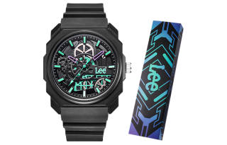 Lee Wrist Watches Quartz Movement Silicone Strap 12mm Skeleton Dial Men's Watches