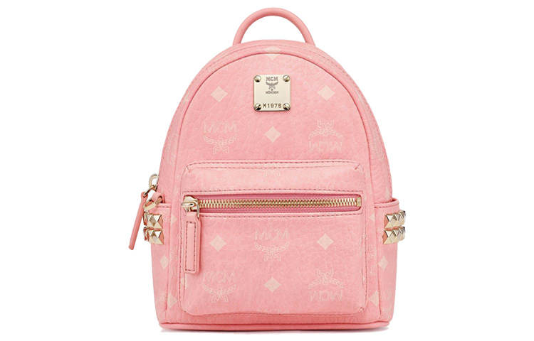 MCM MCM Artificial Leather Backpack Mini Women's Cherry Blossom Pink