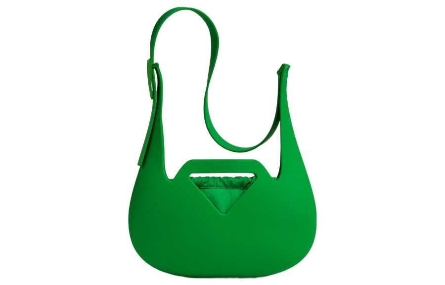 Bottega Veneta Rubber One Shoulder Handbag Women's Green
