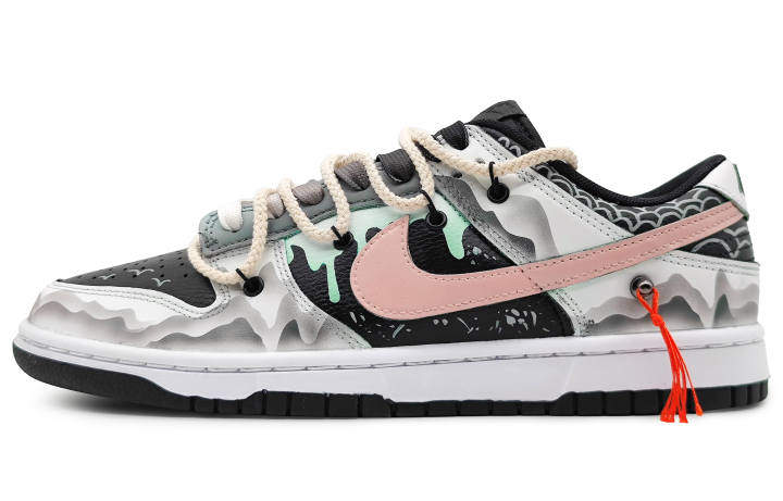 Nike Nike Dunk Skateboard Shoes Men's Low Top Gray/White/Green