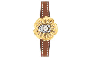 COACH Tearose Wrist Watches Quartz Movement Genuine Leather Strap Yellow Watch Dial Women's Watch