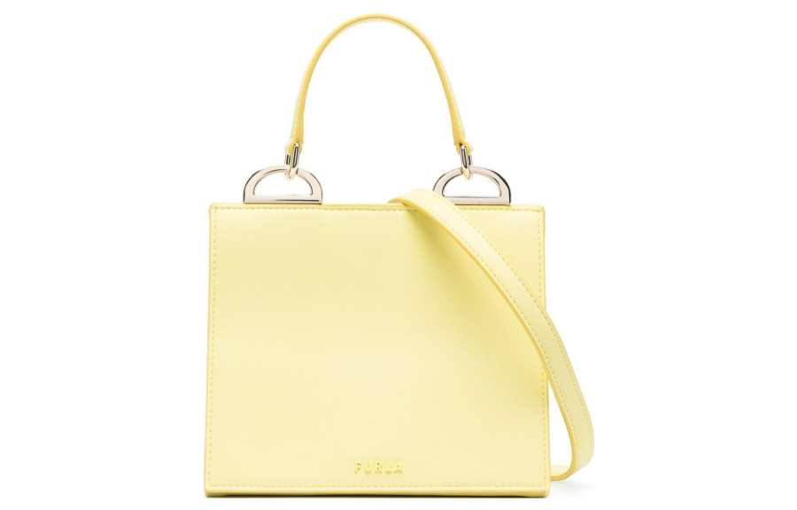 Furla Cow Leather Handbag Women's Yellow
