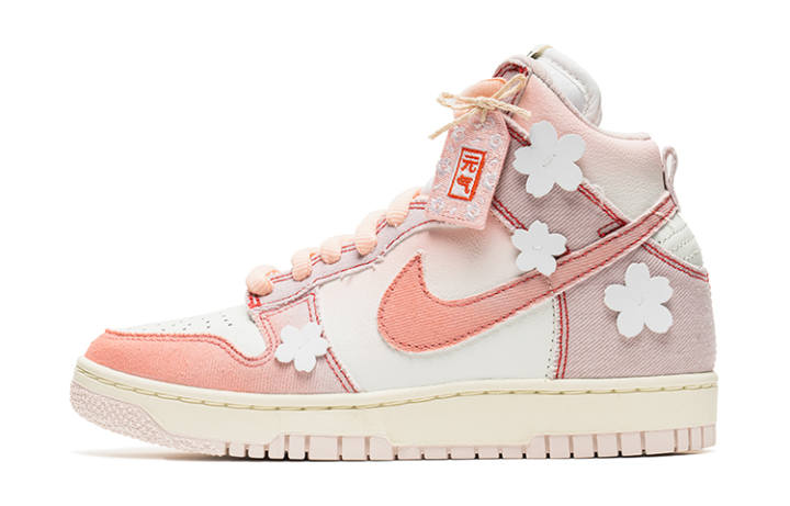 Nike Nike Dunk High top Skateboard Shoes Unisex White Pink