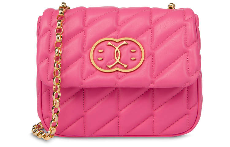 MOSCHINO Calfskin Shoulder Bag, Crossbody Bag Women's Pink