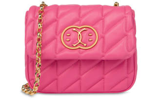 MOSCHINO Calfskin Shoulder Bag, Crossbody Bag Women's Pink