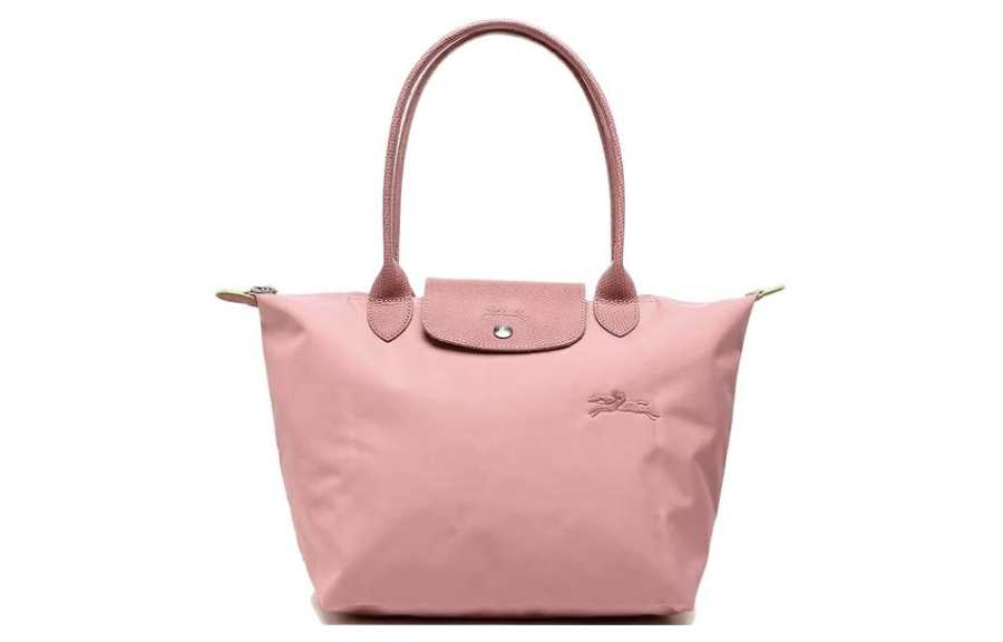 LONGCHAMP Le Pliage Green Eco Friendly Canvas With Leather Trim Dumpling Bag Handbag, Shoulder Bag Medium Women's
