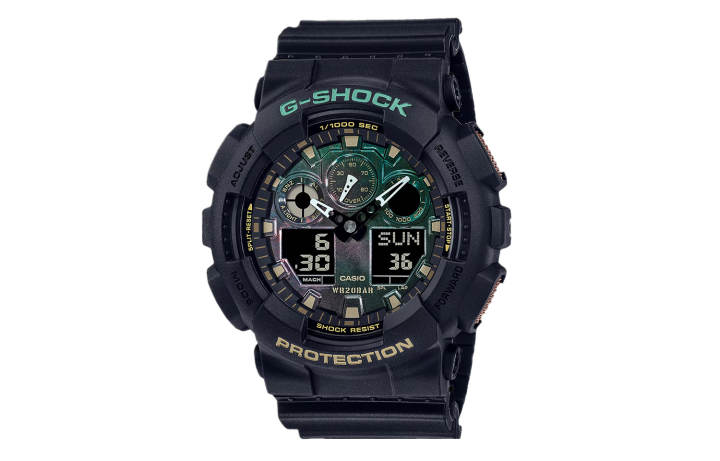 CASIO CASIO Men Liquid Crystal/Analog Dual Display Series Black Watch GA-100RC-1APR