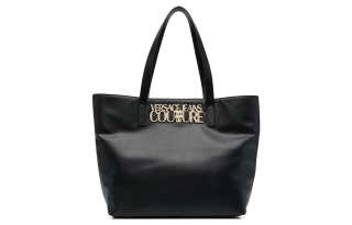 VERSACE JEANS COUTURE Polyester Tote Bag, Shopping Bag, Shoulder Bag, Handbag Women's Black