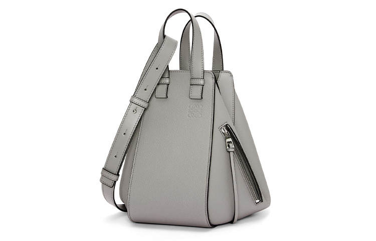 LOEWE Calfskin Shoulder Bag, Crossbody Bag, Handbag Small Women's Pearl Gray