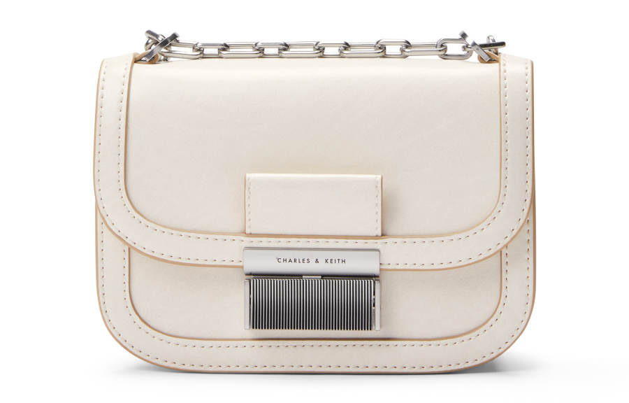 CHARLES&KEITH Pu Leather Tofu Bag, Shoulder Bag, Shoulder Bag, Small Square Bag, Crossbody Bag Small Women's