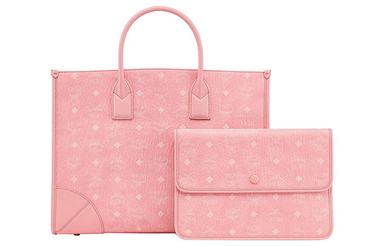 MCM Visetos Coated Canvas Tote Bag, Tote Bag, Shopping Bag, Combo Bag, Shoulder Bag, Crossbody Bag, Handbag Large
