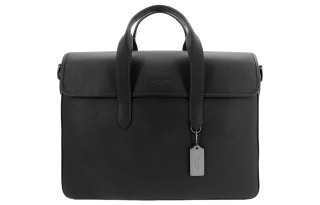 COACH Sullivan Cow Leather Portable One Shoulder Crossbody Briefcase Large Men's Black