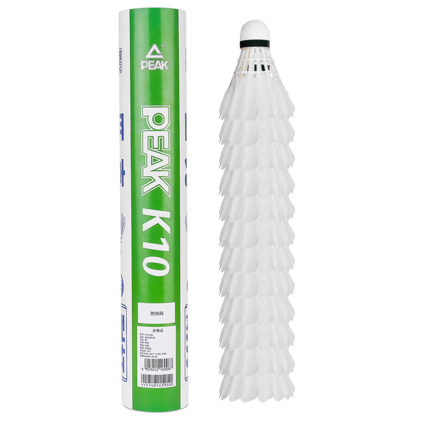PEAK PEAK Duck Feather Shuttlecock 12 Pack Duck Feather Everyday Shuttlecocks