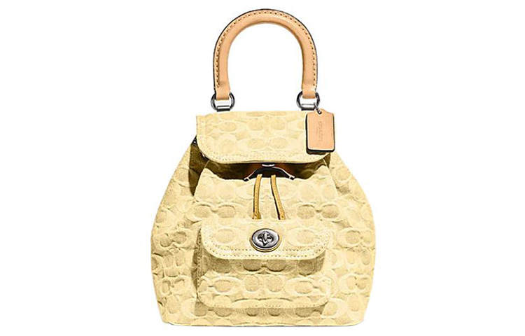 COACH COACH Riya Fabric Backpack Women's Yellow
