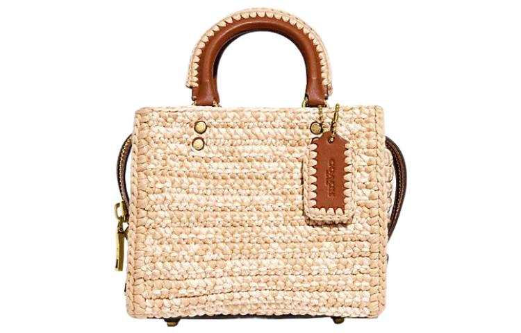 COACH Rogue Fabric Tote Bag, Shopping Bag, Handbag Small Women's Brown