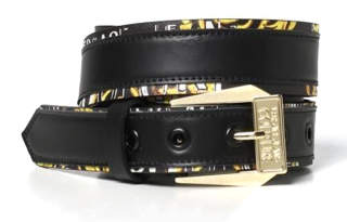 VERSACE JEANS COUTURE Leather Belts Men's Black /