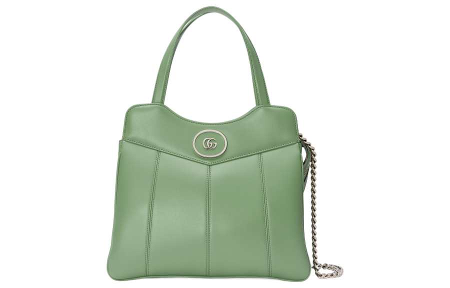 GUCCI Leather Tote Bag, Shopping Bag, Shoulder Bag, Crossbody Bag, Handbag Mini Women's Green