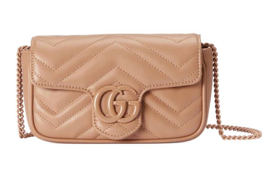 GUCCI GG Marmont Leather Shoulder Bag, Crossbody Bag Women's Pink