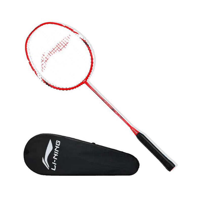 Li-Ning Li Ning A880T Full Carbon Badminton Rackets Control Type All around Defense Advanced Level 675mm Single Racket Red