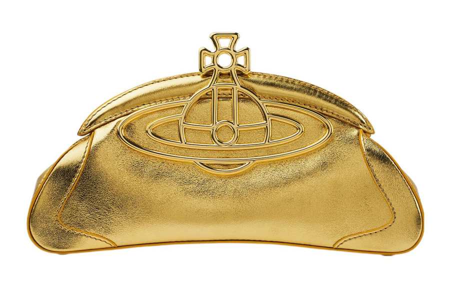 Vivienne Westwood Calfskin Clutch Women's Gold