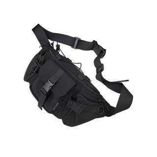 SURELAPTOP Nylon Fabric Shoulder Bag, Crossbody Bag Unisex Black/Blue & White & Blue