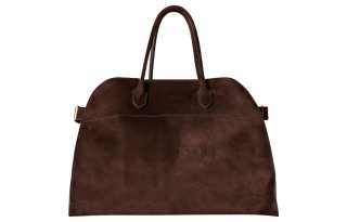 THE ROW Margau Soft Suede Tote Bag, Shopping Bag, Handbag Women's Mocha