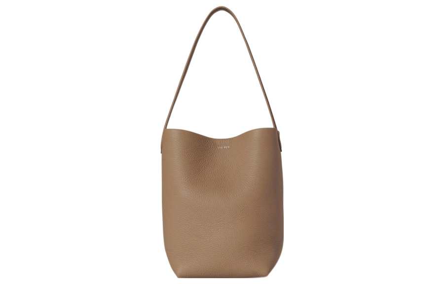 THE ROW N/S Park Grain Calfskin Bucket Bag, Tote Bag, Shopping Bag, Shoulder Bag, Handbag Small Women's Taupe