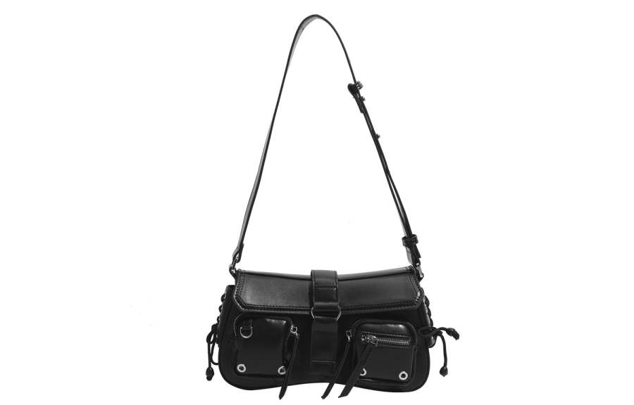 NOMK Pu Underarm Shoulder Bag, Crossbody Bag Regular Women's Black