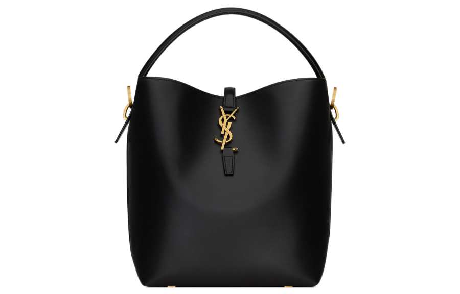 SAINT LAURENT Le 37 Shiny Cow Leather Shoulder Bag, Crossbody Bag, Handbag Women's Black