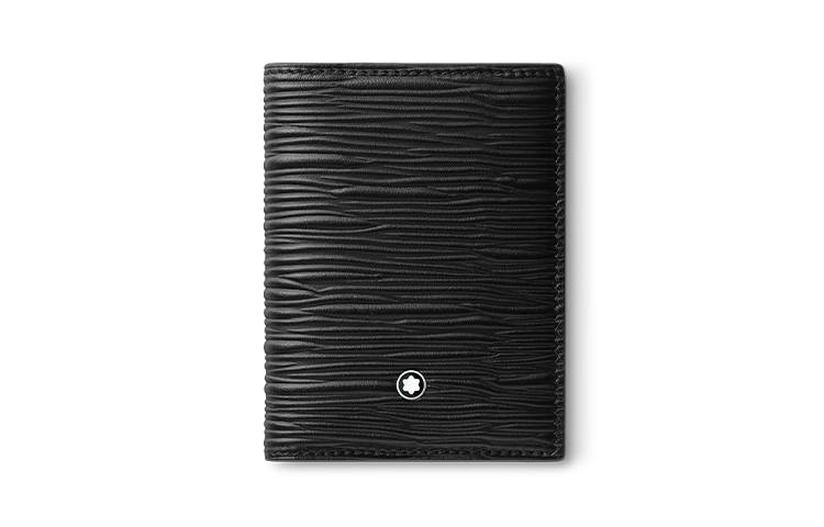 MONTBLANC Cow Leather Card Holder Men's Black