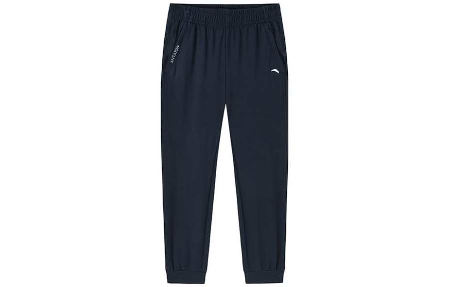 ANTA Variety Training Collection Knitted Sweatpants Women's Black Thin Cuffed Pants