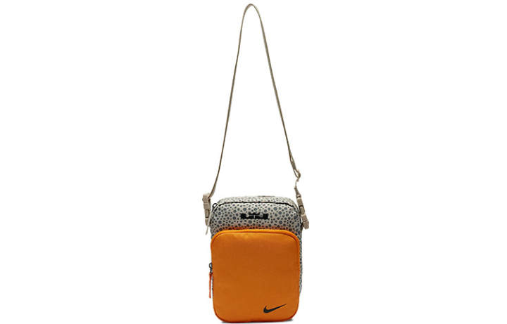 Nike Nike Polyester Shoulder Bag, Crossbody Bag Regular Men's Orange Beige