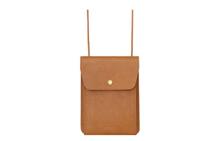 SAINT LAURENT Adjustable Strap Cow Leather Clutch, Crossbody Bag, Shoulder Bag Women's Brown