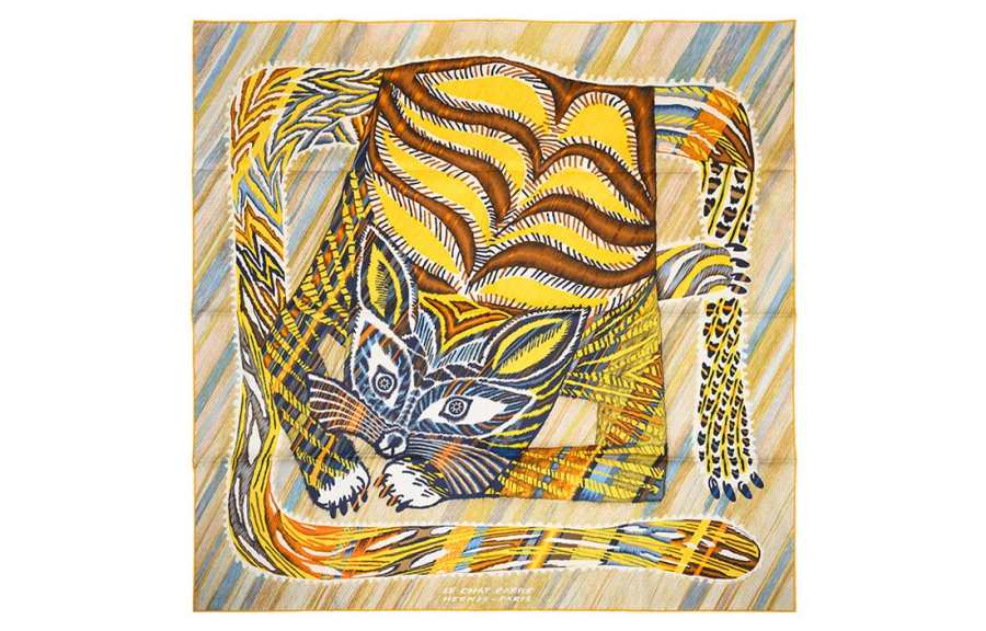 HERMES HERMES Scarves Women's Yellow