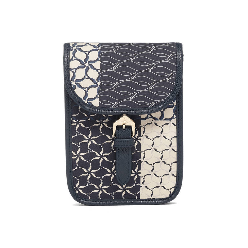 LI-NING 1990 LI NING 1990 Leather With Fabric Messenger Bag, Cell Phone Pouch, Crossbody Bag, Shoulder Bag Regular Women's Blue