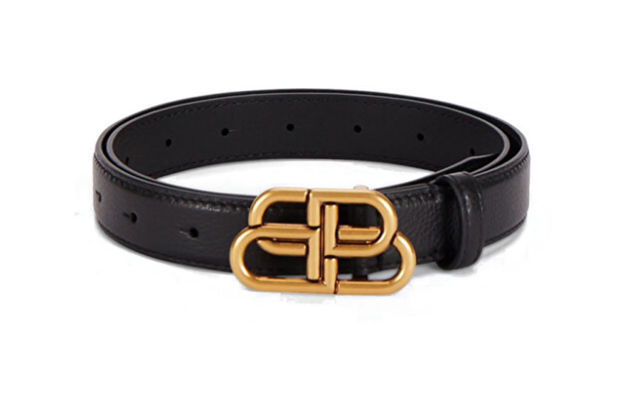 Balenciaga Leather Belts Women's Black