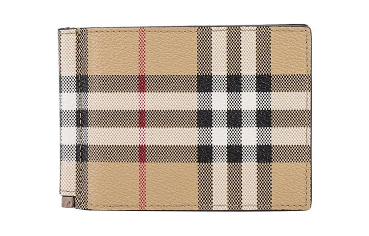 Burberry Leather Card Holder Men's Multicolor