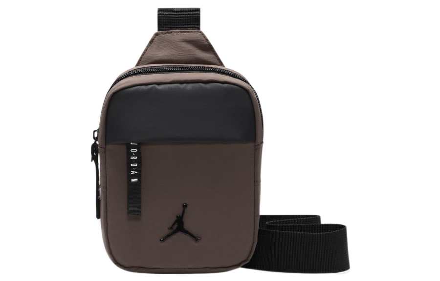 Jordan Jordan Cotton Nylon Shoulder Bag, Crossbody Bag, Sling Bag, Fanny Pack Unisex Brown