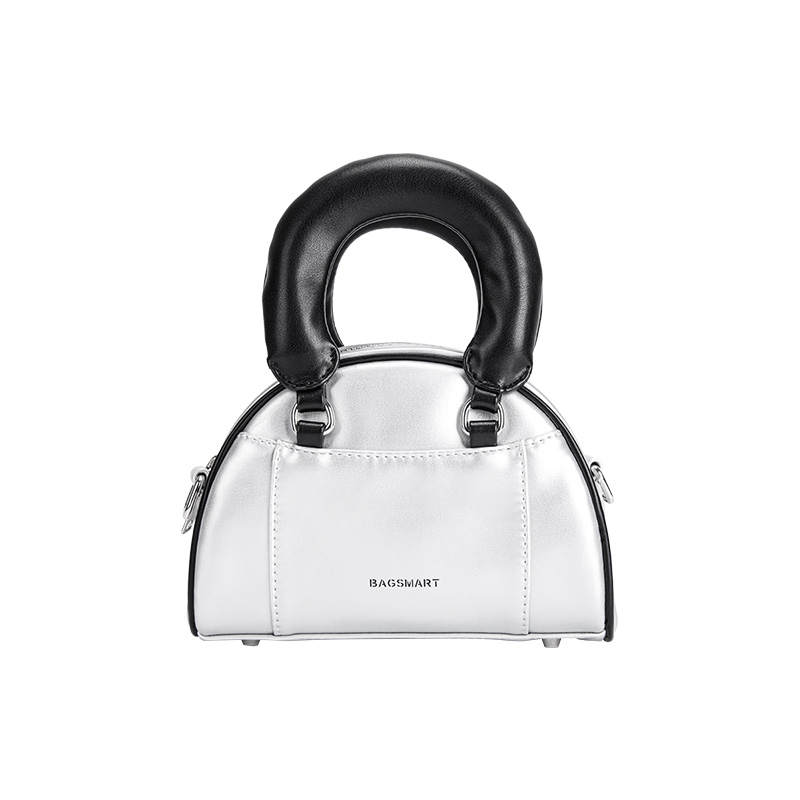 BAGSMART Pu Taco Bag, Handbag, Bowling Bag, Crossbody Bag Small Women's Multicolor