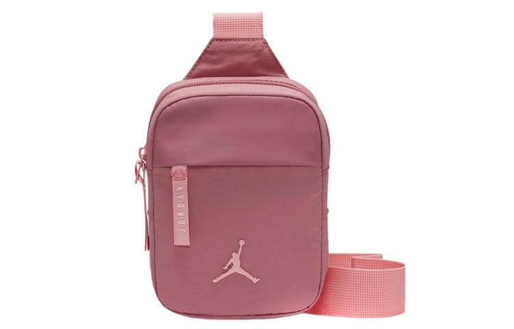 Jordan Jordan Cotton Nylon Shoulder Bag, Crossbody Bag, Sling Bag, Fanny Pack Unisex Pink