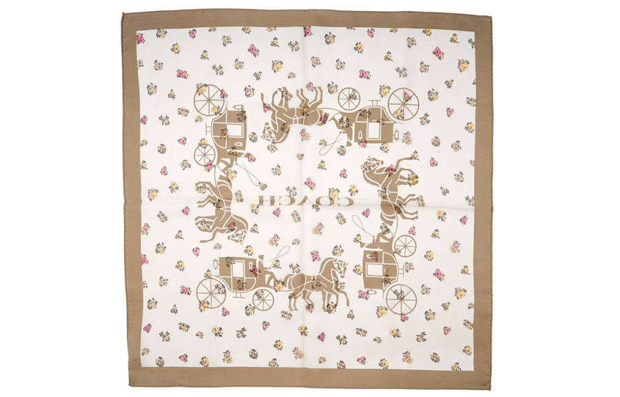 COACH Silk Scarves Women's Apricot