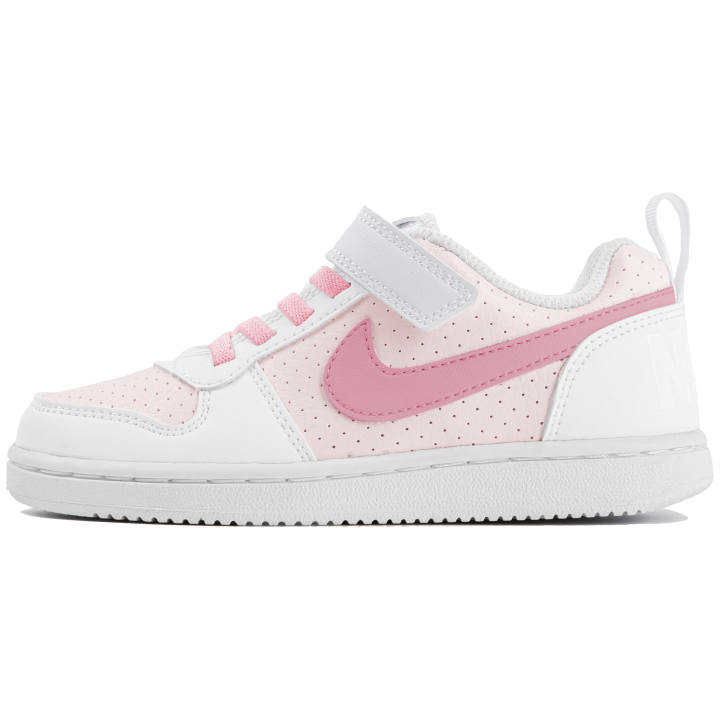 Nike Kids Nike Court Borough Low top Skateboard Shoes White Pink