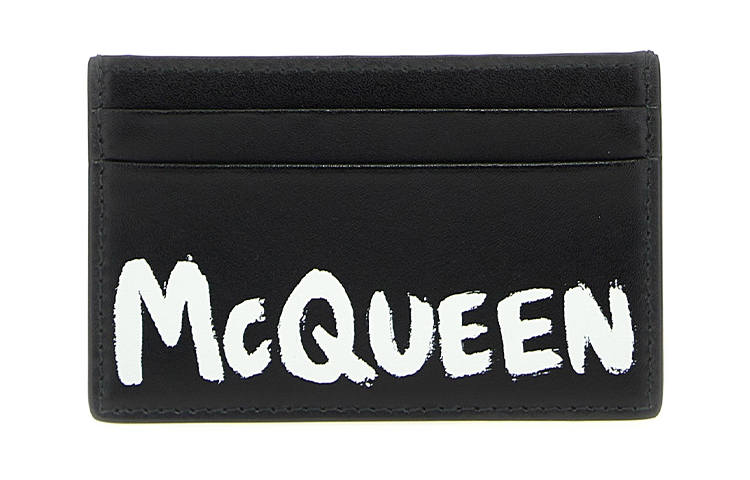 Alexander McQueen Leather Card Holder Men's Black